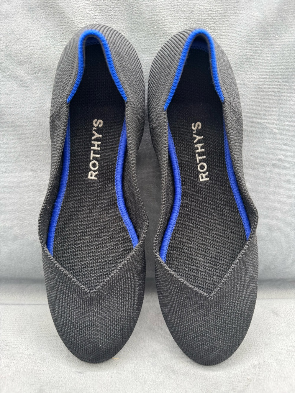 Rothy’s The Flat Ballet Flats Women’s Size 7.5 Black Round Toe Knit - Picture 11 of 14